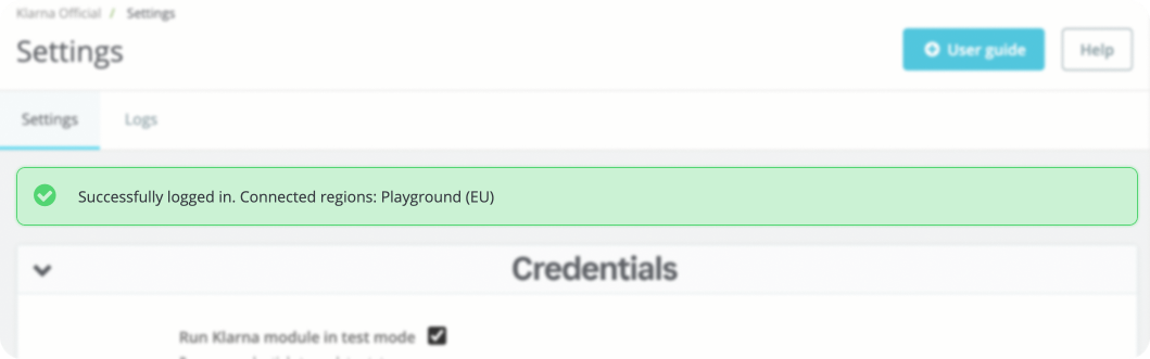 Successfully saving credentials