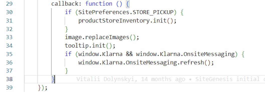 SFCC - Modifications in variant.js